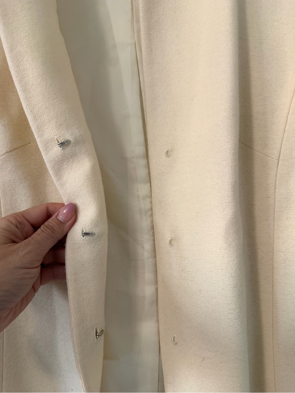 VINTAGE GBR Gibierre Donna Milan Cream Tailored Blazer Jacket - Made in Italy - Picture 6 of 9